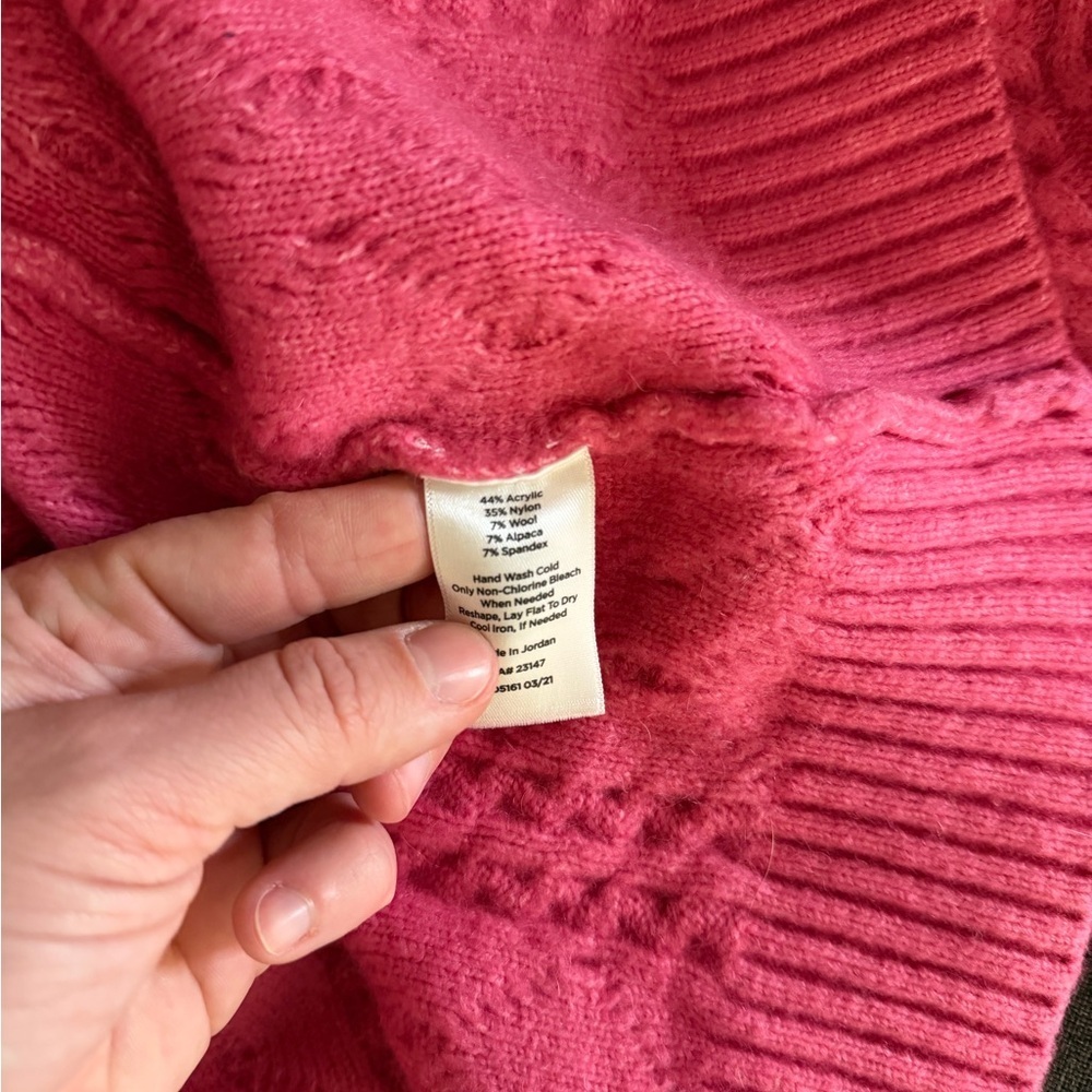 Talbots Cable Knit Cardigan, size XL Petite. - Picture 7 of 7